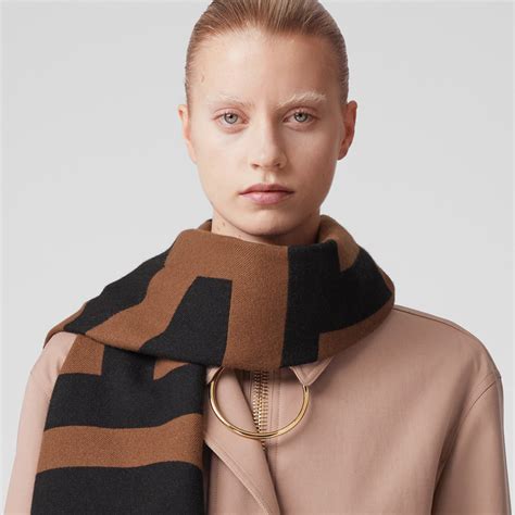 burberry logo jacquard scarf|The Burberry Scarf .